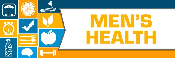 Mens Health Concept Beeld Met Tekst Gezondheid Gerelateerde Symbolen — Stockfoto