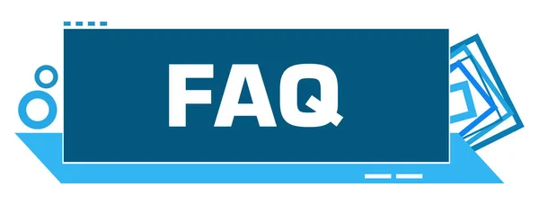 Faq Preguntas Frecuentes Texto Escrito Sobre Fondo Azul — Foto de Stock