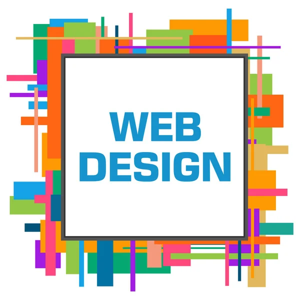 Web Design Tekst Napisany Kolorowym Tle — Zdjęcie stockowe