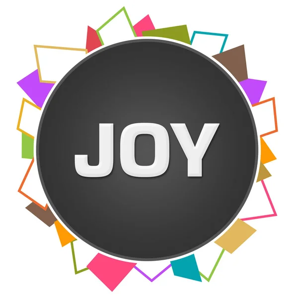 Joy Text Auf Dunklem Buntem Hintergrund Geschrieben — Stockfoto