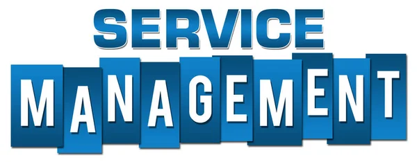 Service Management Text Skriven Över Blå Bakgrund — Stockfoto