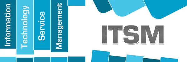 Itsm Information Technology Service Management Text Auf Blauem Hintergrund — Stockfoto