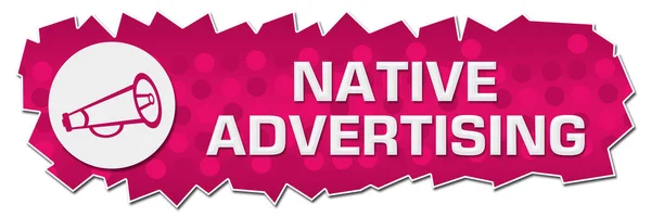 Natív Reklám Koncepció Kép Szöveggel Kapcsolódó Szimbólummal — Stock Fotó