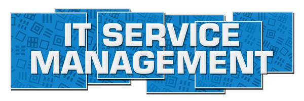 Service Management Text Skriven Över Blå Bakgrund — Stockfoto