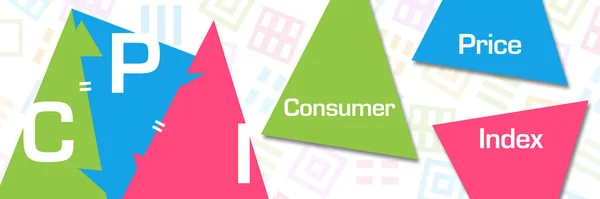 Cpi カラフルな背景に書かれた消費者物価指数テキスト — ストック写真