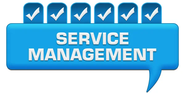 Service Management Konzeptbild Mit Text Und Häkchensymbolen — Stockfoto