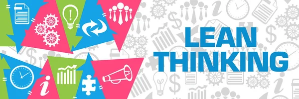 Lean Thinking Concept Image Text Business Symbols — Foto de Stock