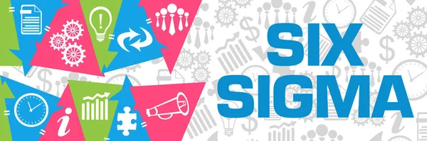 Six Sigma Concept Image Text Business Symbols — Stock Photo, Image