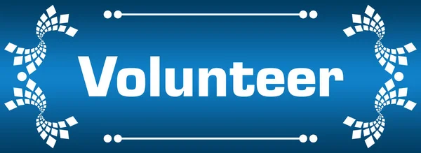 Volunteer Text Written Blue Background — Stock Photo, Image