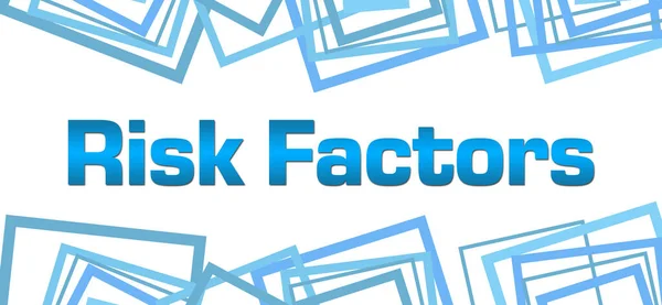 Text Über Risikofaktoren Auf Blauem Hintergrund — Stockfoto