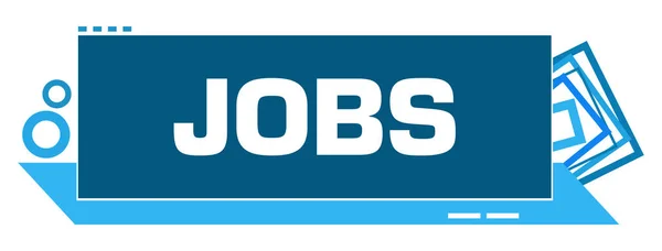 Jobs Text Auf Blauem Hintergrund Geschrieben — Stockfoto