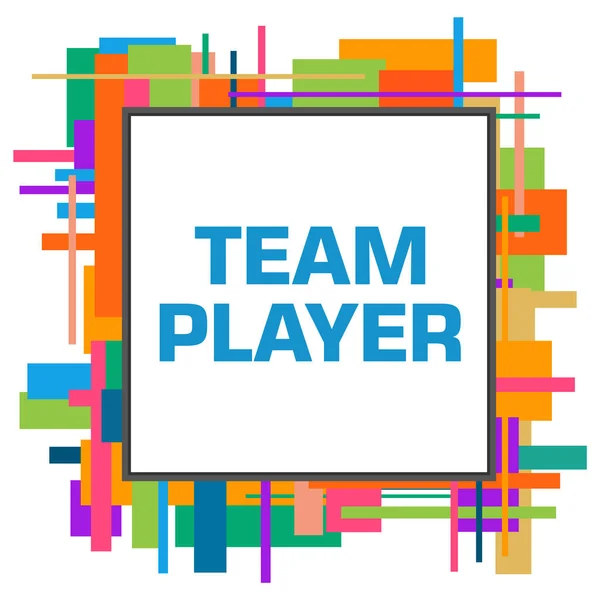Team Player Testo Scritto Sfondo Colorato — Foto Stock