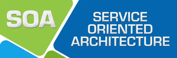 Soa Service Oriented Architecture Text Auf Blaugrünem Hintergrund — Stockfoto