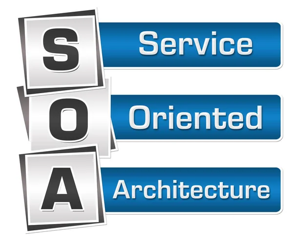 Soa 서비스 Oriented Architecture Text Written Blue Gray Background — 스톡 사진