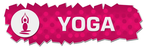 Concepto Yoga Imagen Con Texto Símbolo Relacionado — Foto de Stock