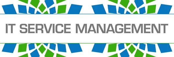 Service Management Text Written Blue Green Background — стокове фото