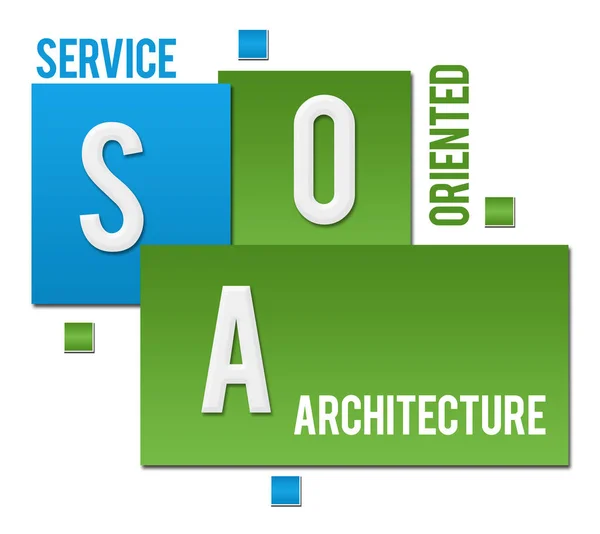 Soa 서비스 Oriented Architecture Text Written Blue Green Background — 스톡 사진