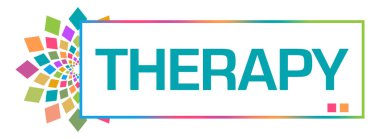 Renkli arkaplan üzerine yazılmış terapi metni.