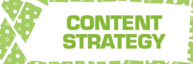 Yeşil arkaplan üzerine yazılmış içerik stratejisi metni.