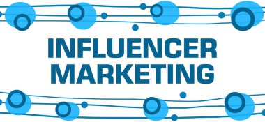 Etkileyici Pazarlama metni mavi arkaplan üzerine yazıldı.