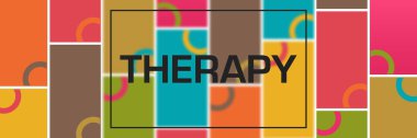 Renkli arkaplan üzerine yazılmış terapi metni.
