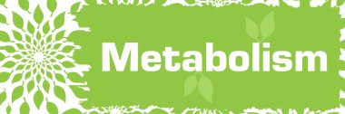 Metabolizma konsepti resmi ile metin ve ilgili semboller.