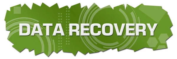 Data recovery text written over green background.