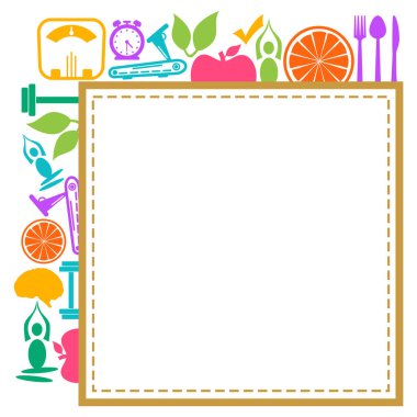 Kopya alanı ve sağlık sembolleri olan arkaplan resmi.