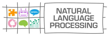 Metin ve teknoloji sembolleri ile Doğal Dil İşleme kavramı resmi.