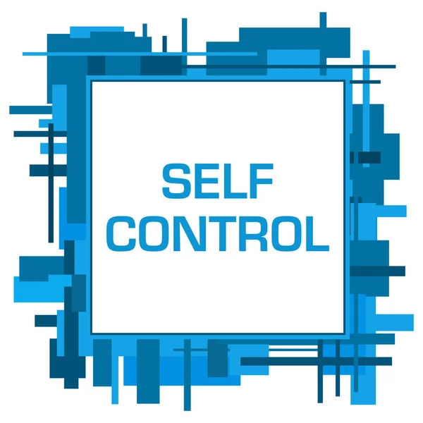 Self Control text written over blue background.