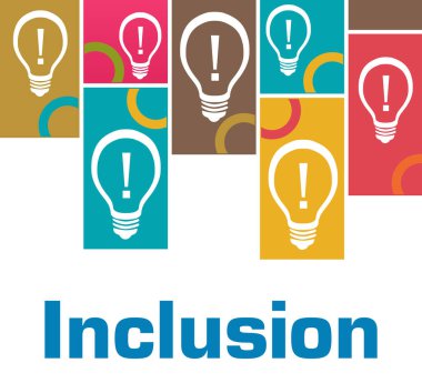 Metin ve ampul sembolleri ile içerme kavramı resmi.