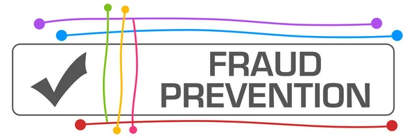 Fraud Prevention concept image with text and tick mark symbol.