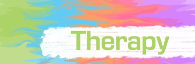 Renkli arkaplan üzerine yazılmış terapi metni.