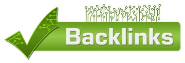 Backlinks concept image with text and circuit symbols. clipart