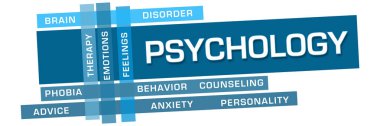 Psikoloji konsept resmi metin ve ilgili sözcük bulut.