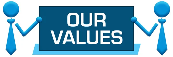 Our Values concept image with text and related symbols.