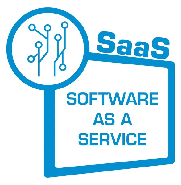 SaaS - Software As A Service concept image with text and related symbols.