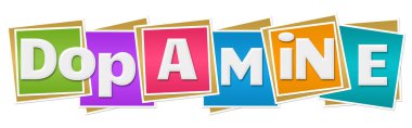Dopamine text written over colorful background.