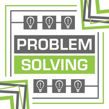 Problem Solving concept image with text and bulb symbols.