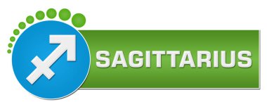 Sagittarius concept image with text and related symbol.