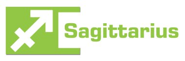 Sagittarius concept image with text and related symbol.
