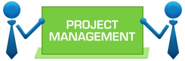 Metin ve ilgili sembollerle proje yönetimi konsepti resmi.