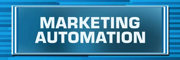 Marketing Automation text written over blue background.