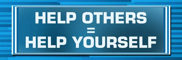 Help Others Help Yourself text written over blue background.