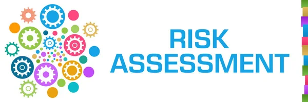 Risk Assessment concept image with text and gear symbols.