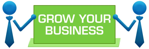 Grow Your Business concept image with text and related symbols.