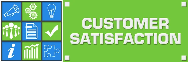 Customer Satisfaction Concept Image Text Business Symbols — Stock Photo, Image
