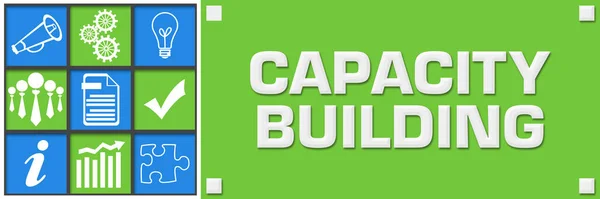 Capaciteitsopbouw Concept Beeld Met Tekst Zakelijke Symbolen — Stockfoto