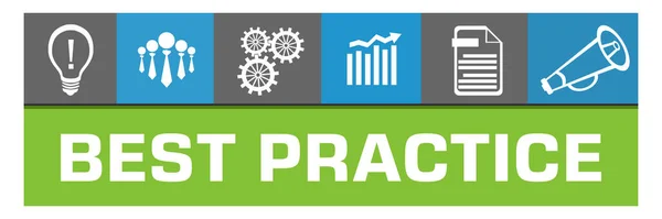 Best Practice Konzeptbild Mit Text Und Businesssymbolen — Stockfoto