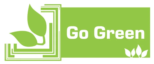 Green Konzeptbild Mit Text Und Grünen Blättern — Stockfoto